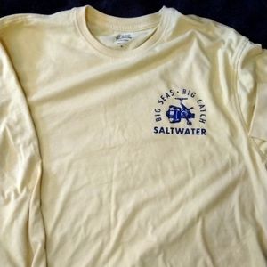 Men's Izod long sleeve shirt. Yellow